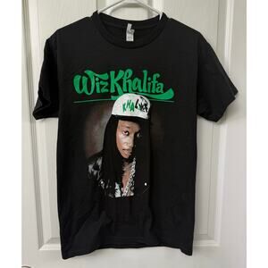 Wiz Khalifa t-shirt concert 2025 DJ hip hop music Hanes cotton small black
